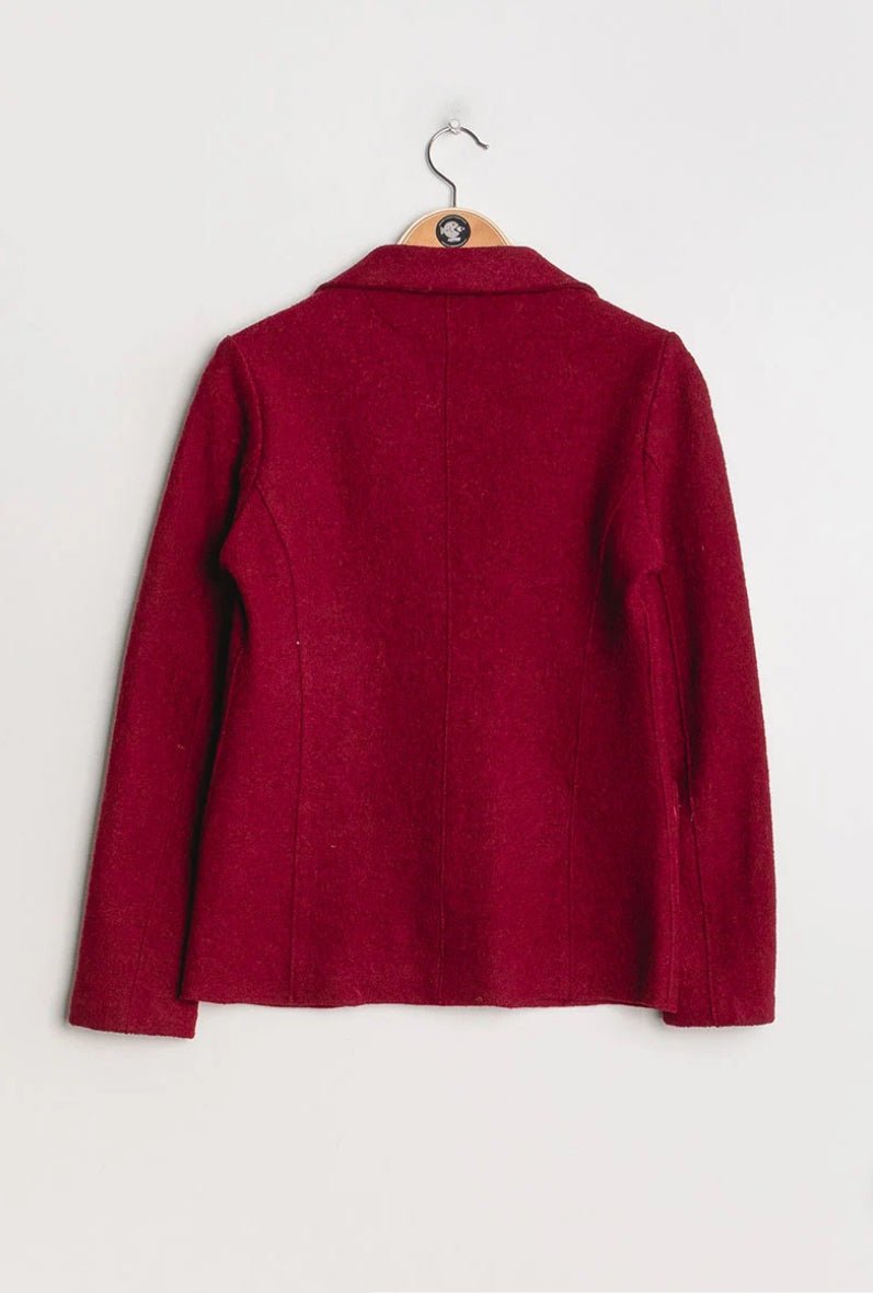 Veste laine bouillie coloris divers