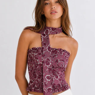 Top coton imprime fleurismocks assorti