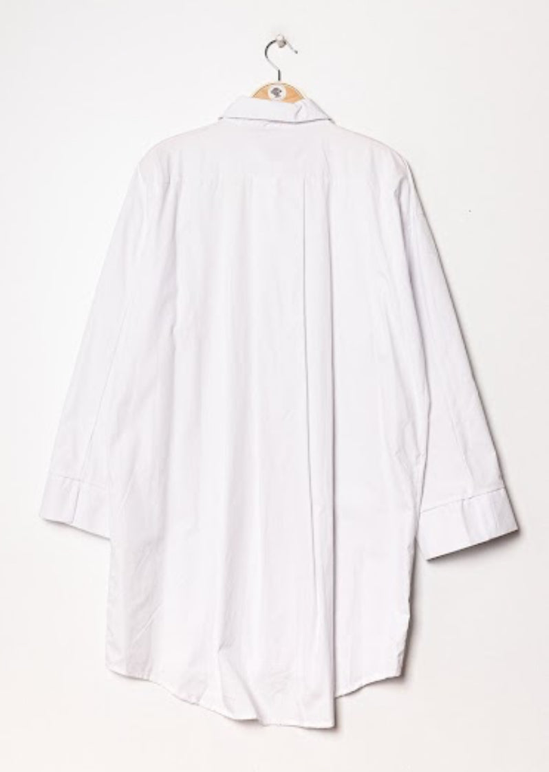 Chemise robe blanche manches longues