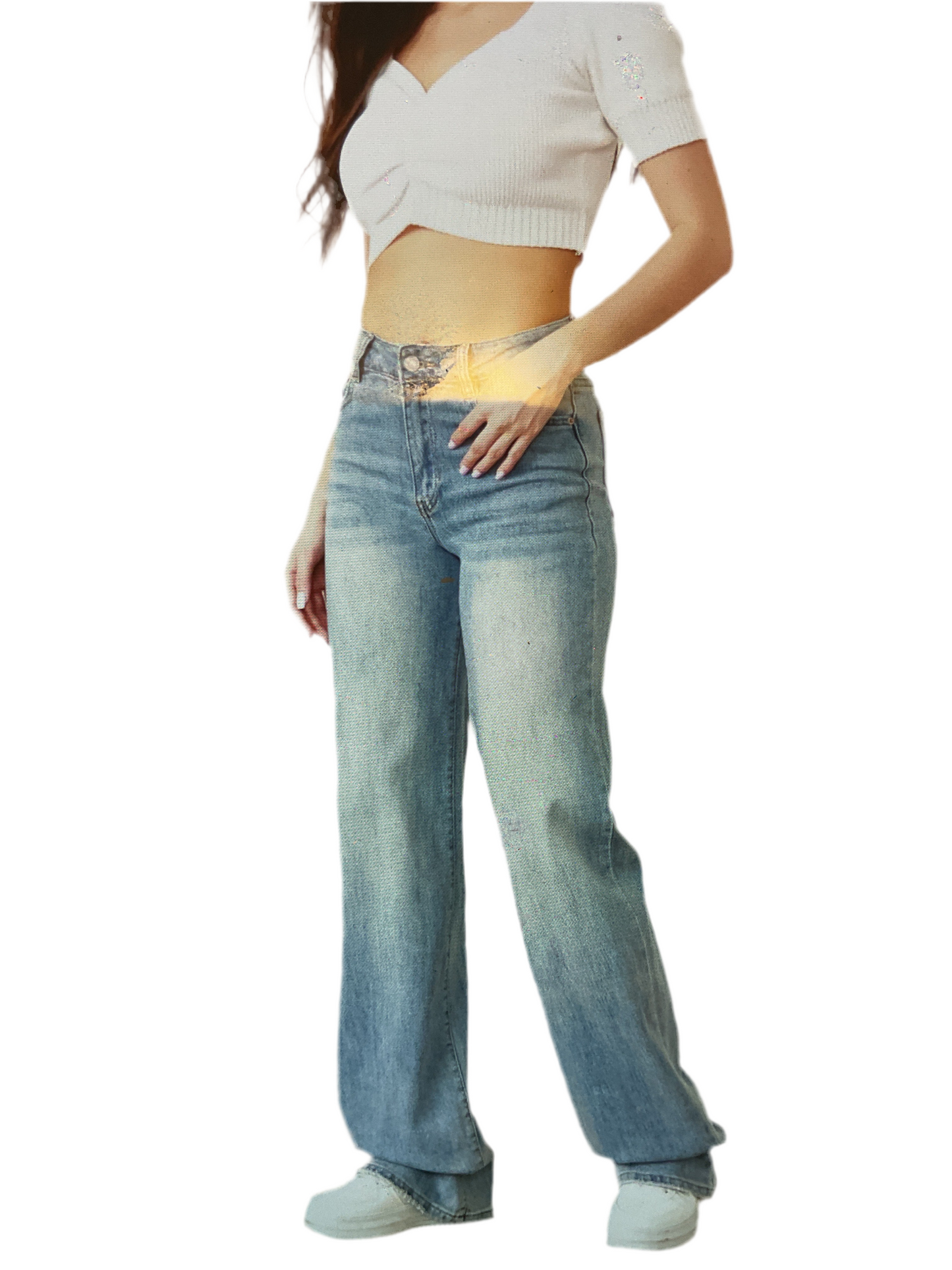 Jean denim dad fit mid rise extra long lauli