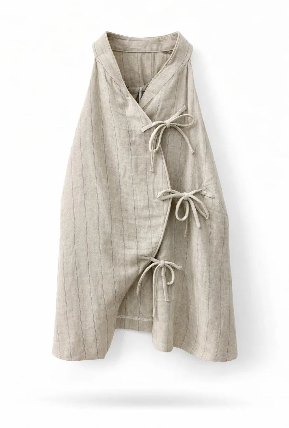 Gilet à nouer rayé