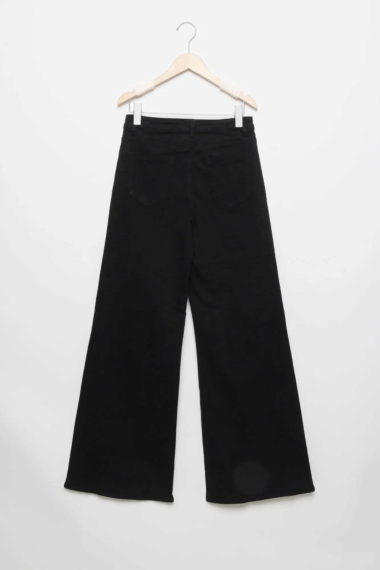 Jean noir Wide leg full lenght super stretch