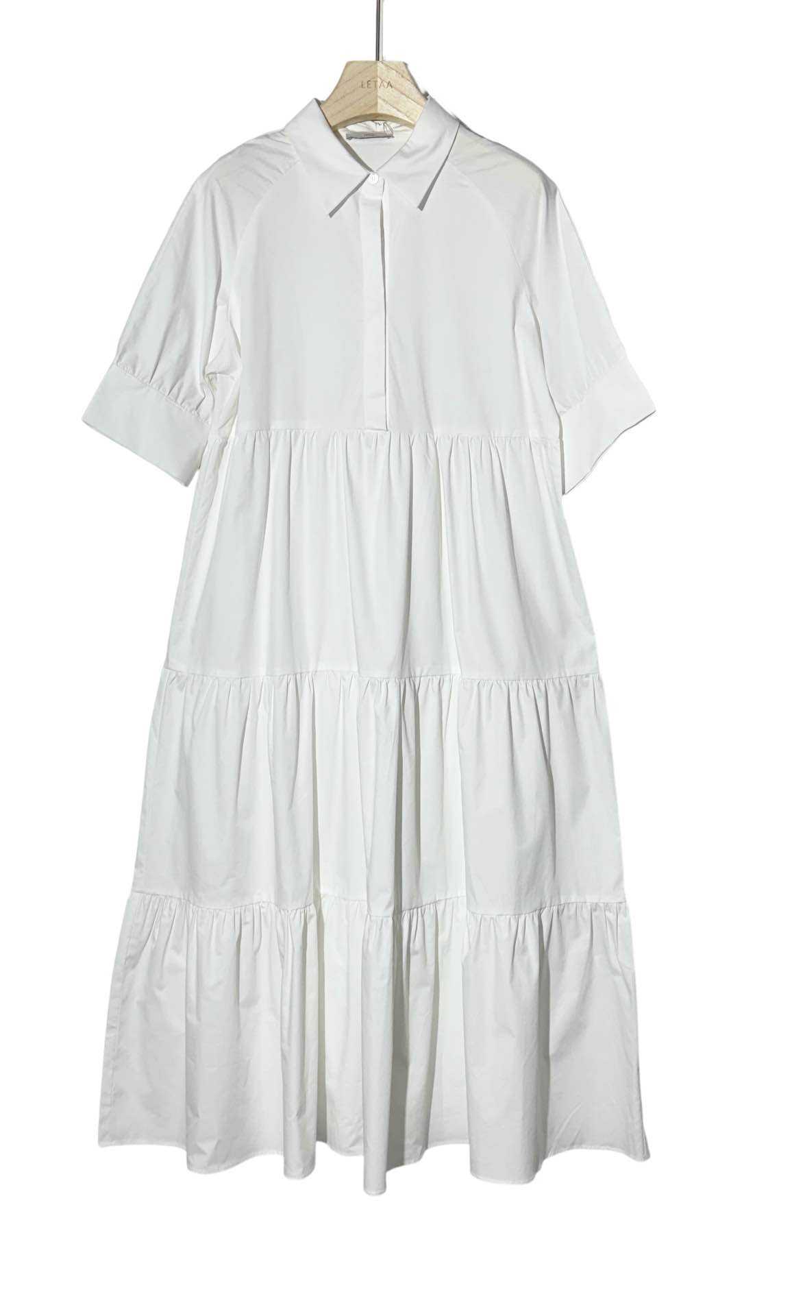 Robe longue popeline de coton