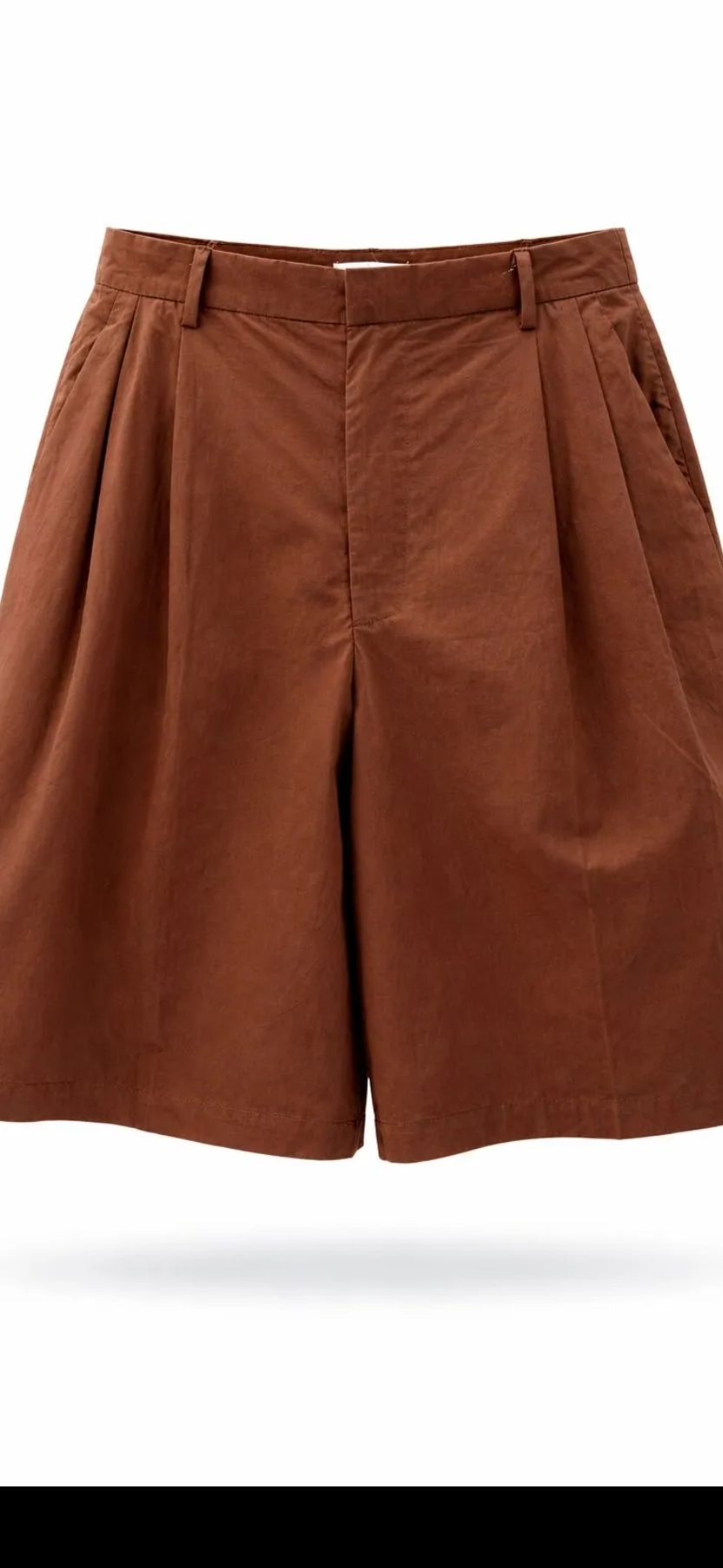 Short bermuda coton marron