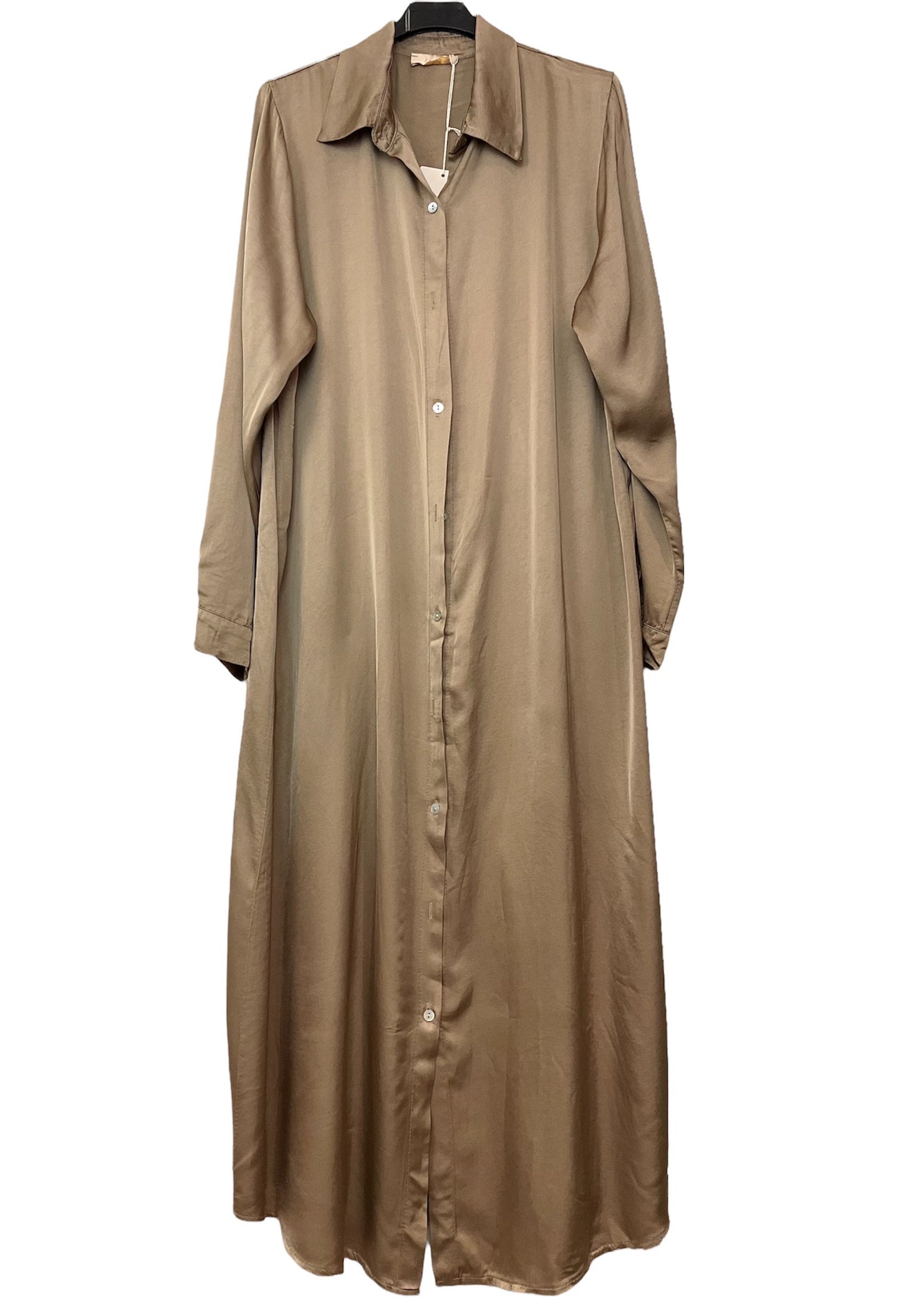 Robe chemise longue viscose et soie