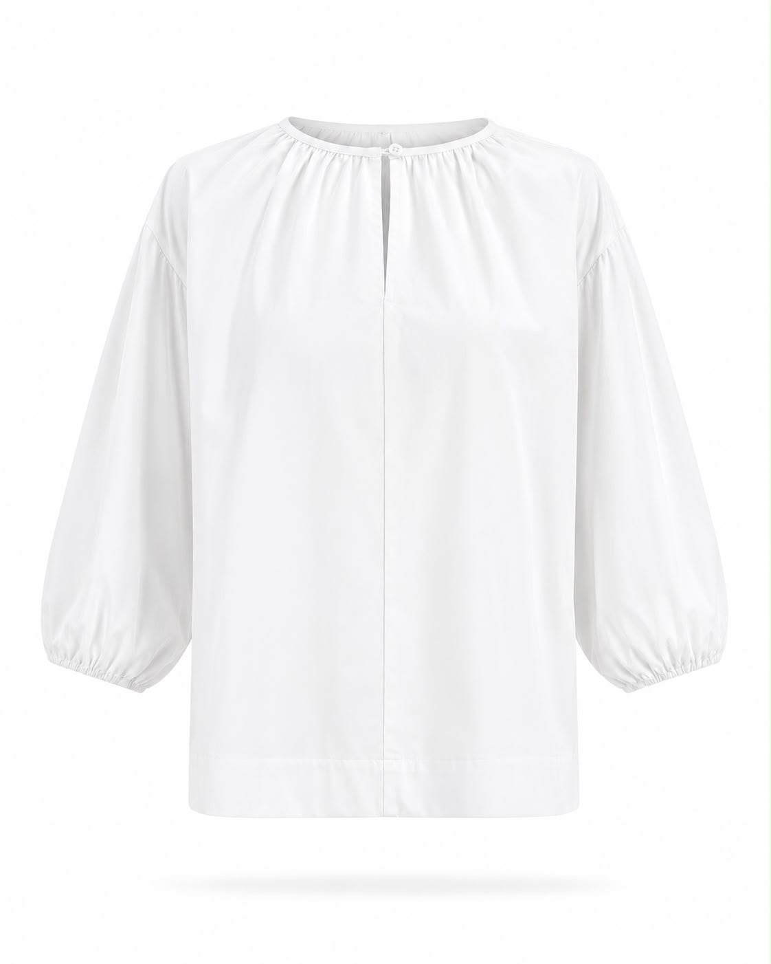 Blouse en coton uni