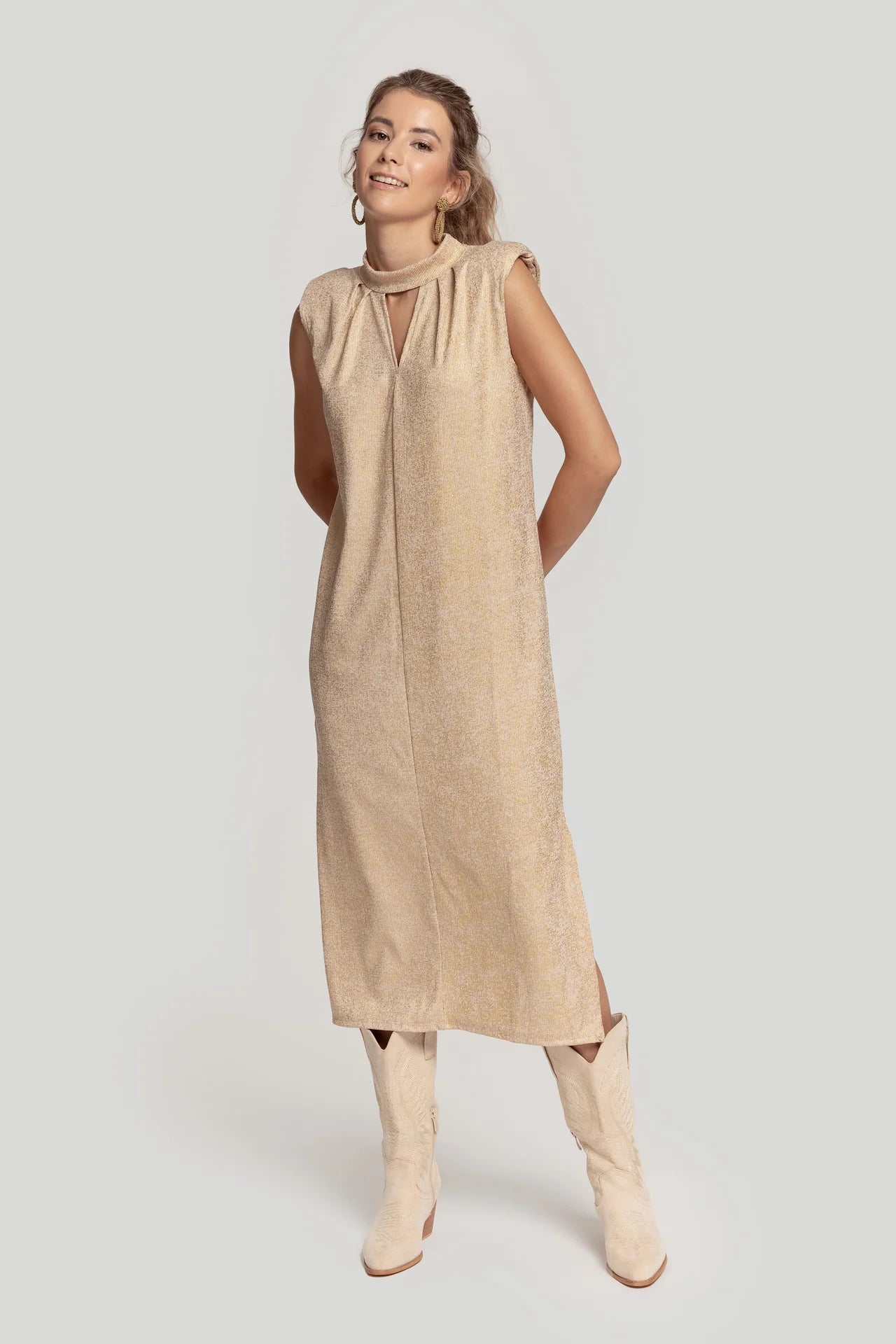 Robe maille dorée MG