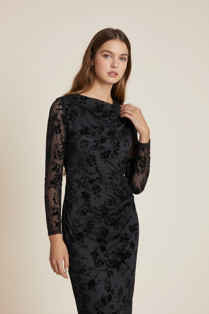 Robe dentelles noire - Style Sézane