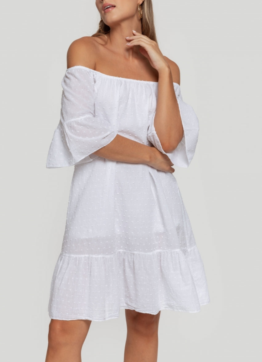 Robe courte blanche