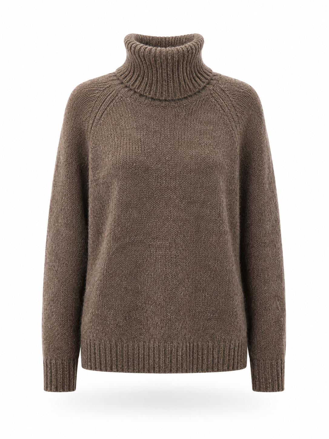 Pull col roulé taipe mélangé avec laine