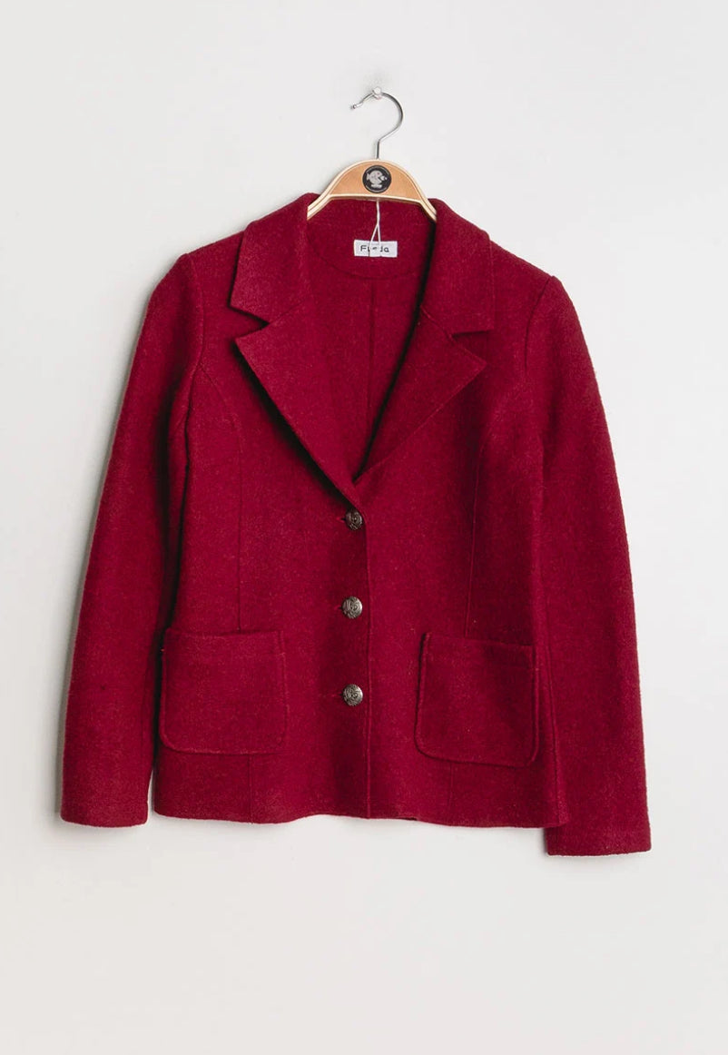 Veste laine bouillie coloris divers