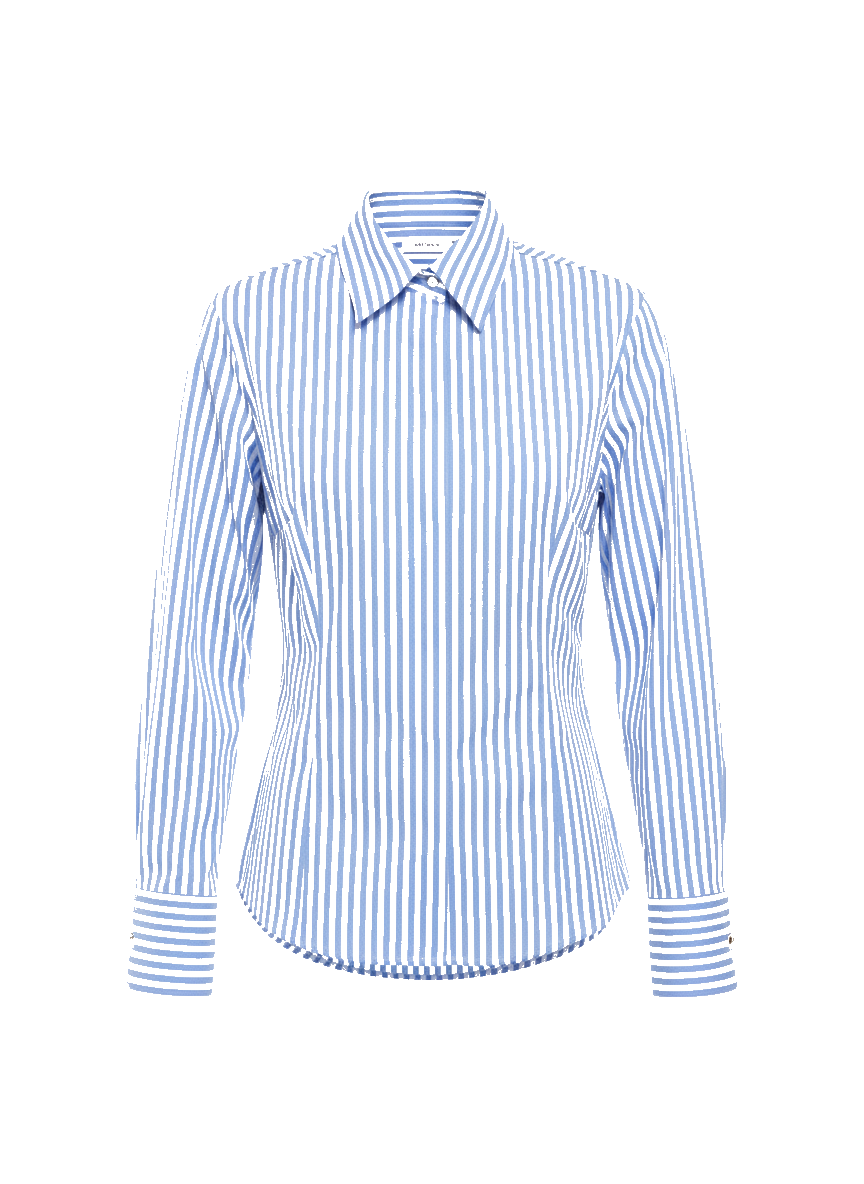 Chemise rayée bleue cintrée - packshot