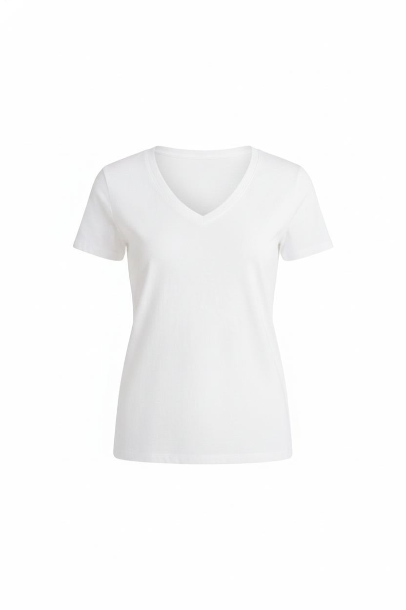 T shirt coton pima premium col v - packshot