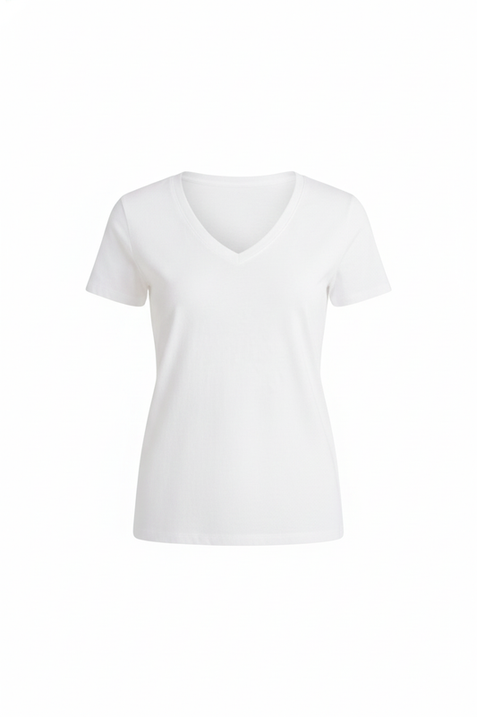 T shirt coton pima premium col v - packshot