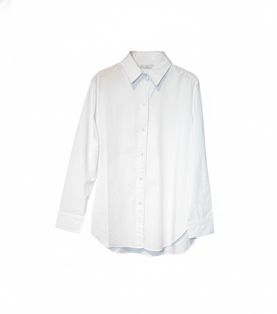 Chemise unie blanche ou bleue coton et tencel - packshot