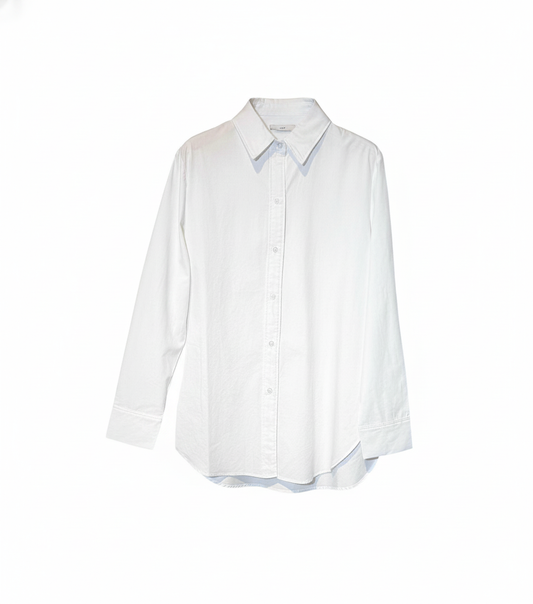 Chemise unie blanche ou bleue coton et tencel - packshot