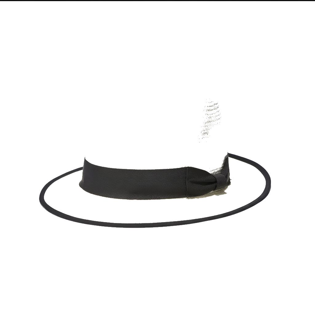 Chapeau Panama véritable pliable le noir et blanc - packshot