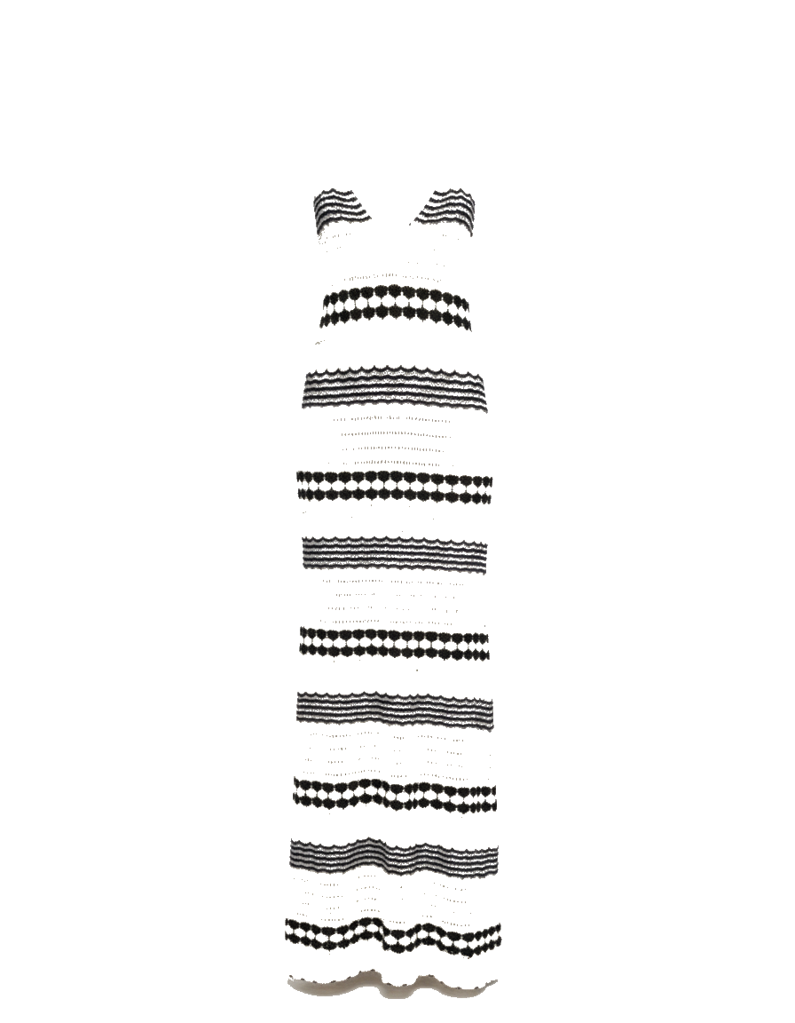Robe longue crochet rayures - packshot