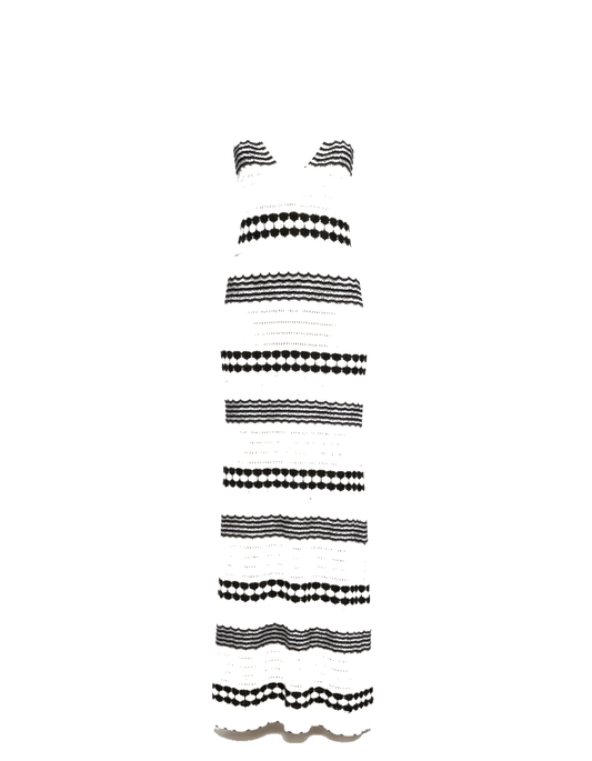 Robe longue crochet rayures - packshot