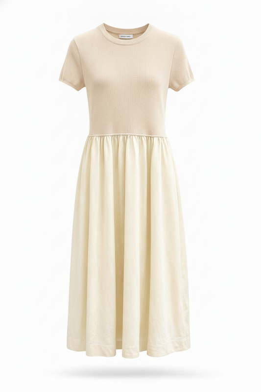 Robe longue maille et coton - packshot