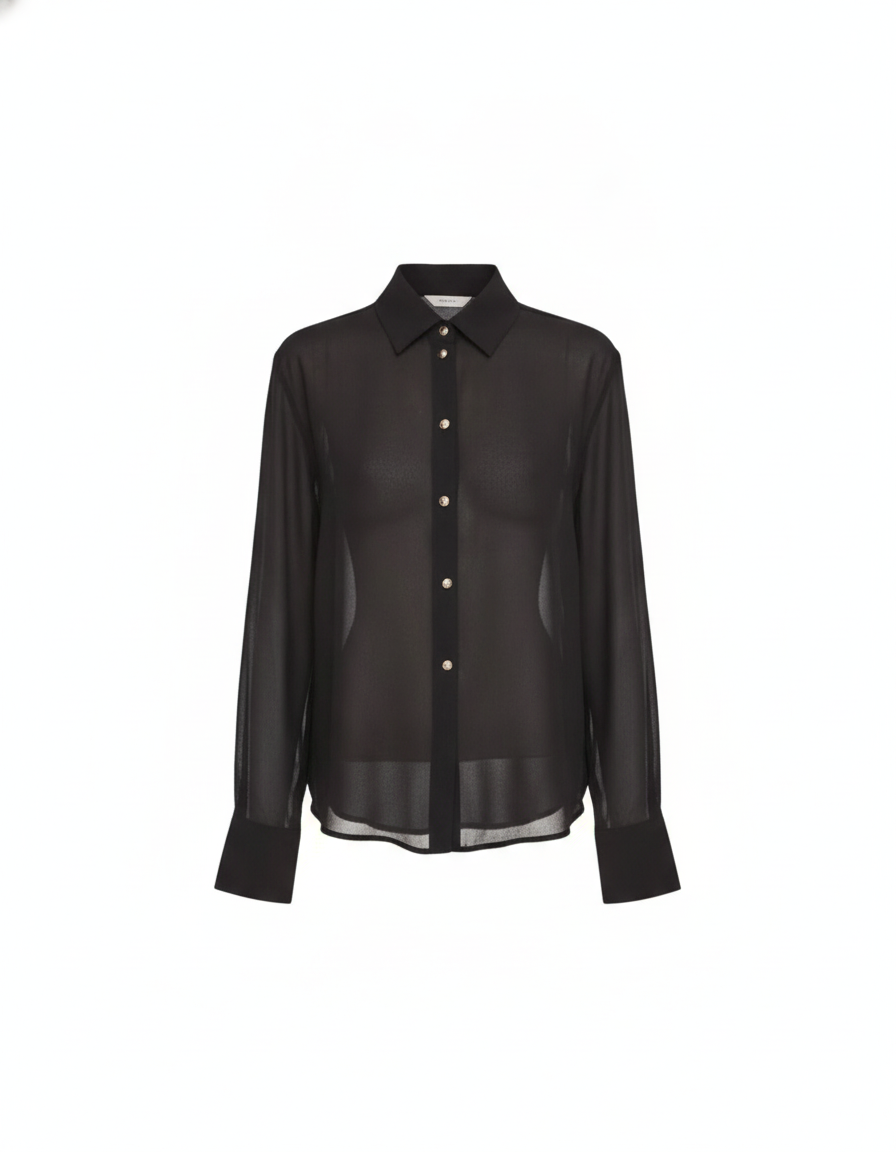 Chemise voile noire - packshot