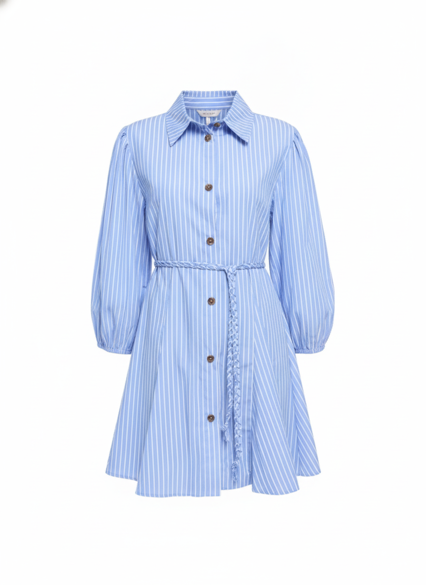 Robe chemise rayée courte - packshot