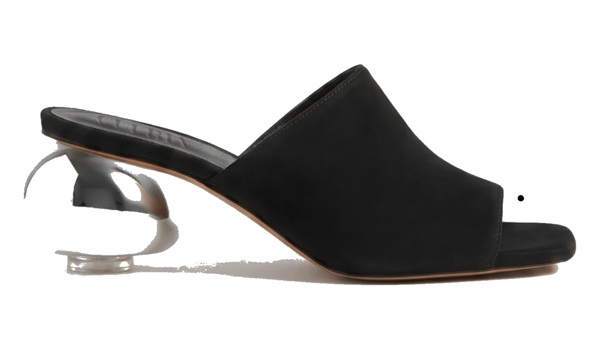 Mules daim talons Silver - packshot