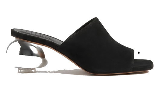 Mules daim talons Silver - packshot
