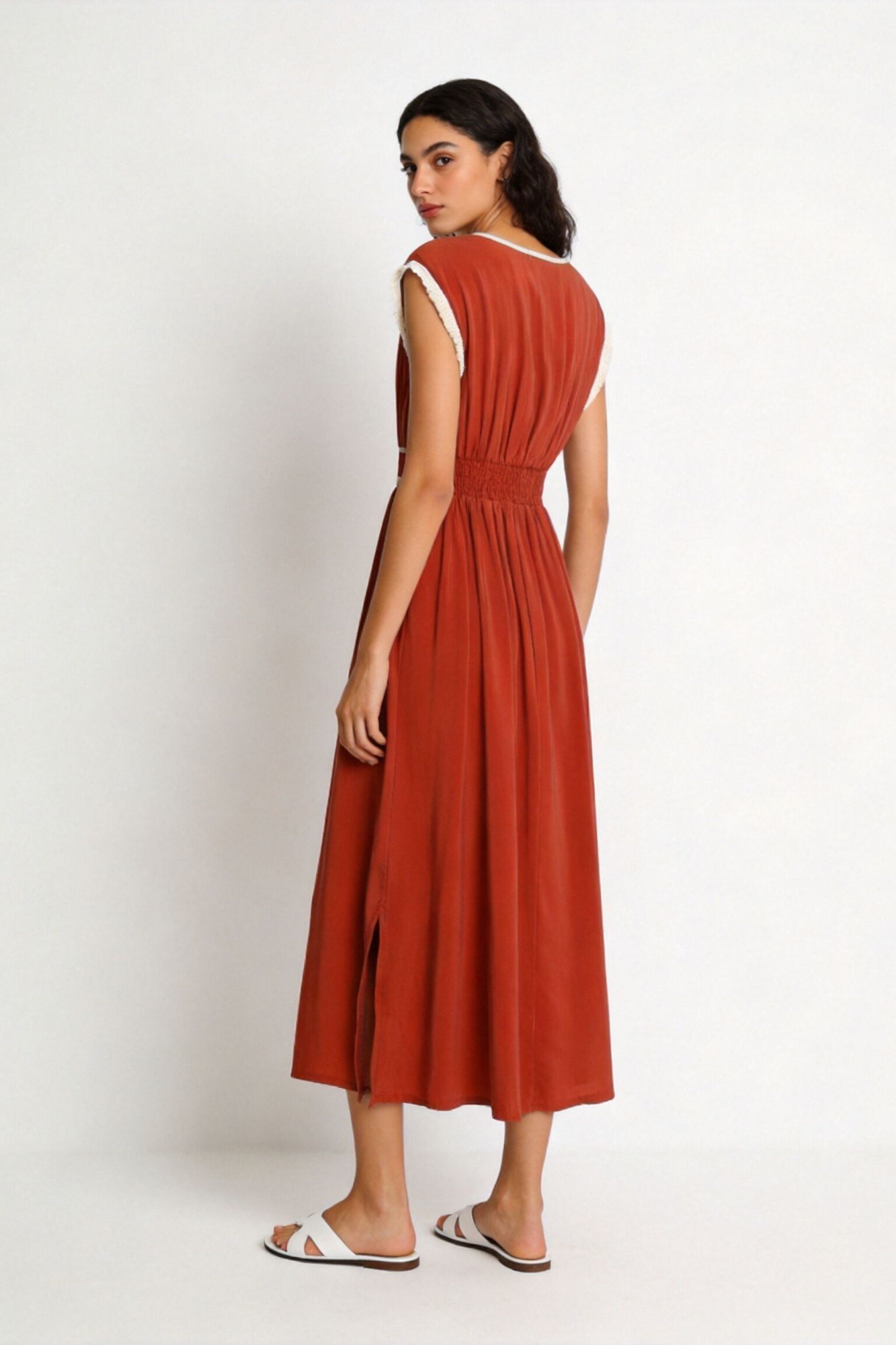 Robe fluide rouge (3)