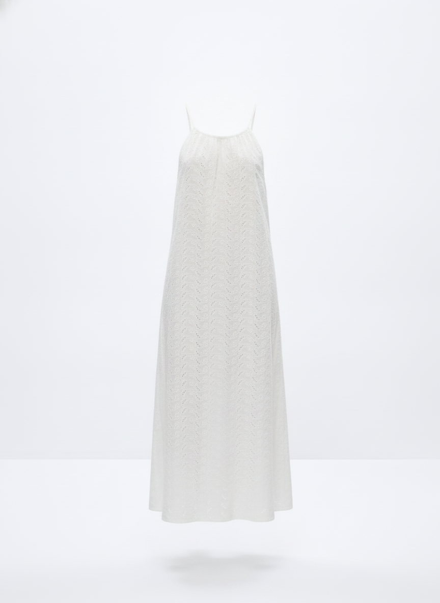 Robe longue brodée - packshot