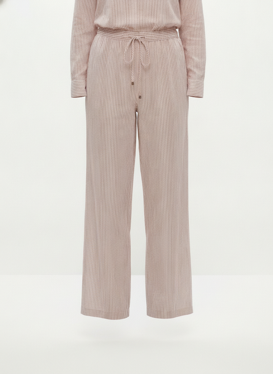 Pantalon rayé beige rouille - packshot