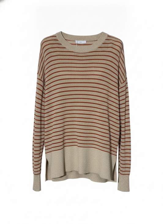 Pull marinière beige orange - packshot