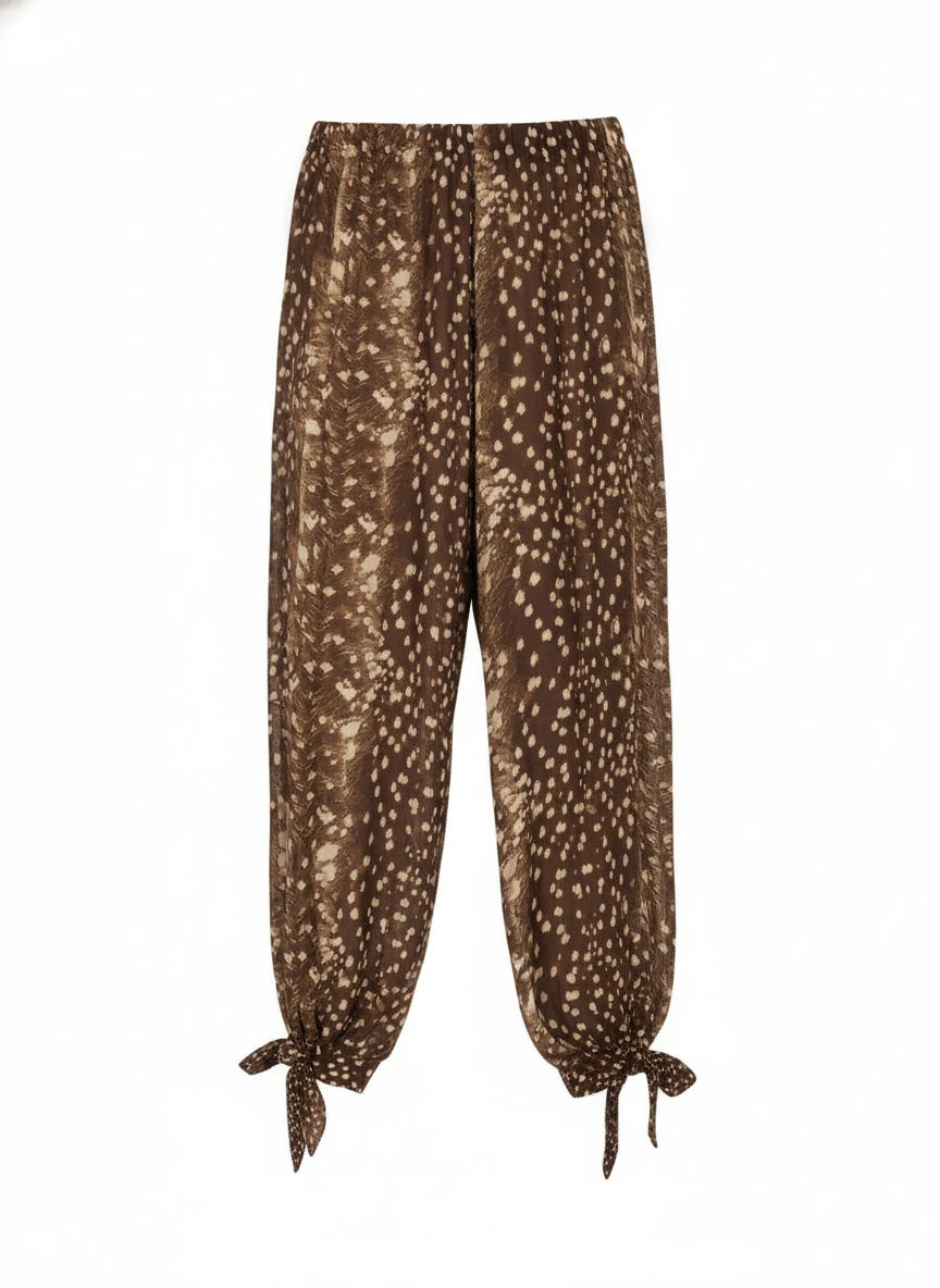 Pantalon ballon imprimé animal Bambi Noir - packshot