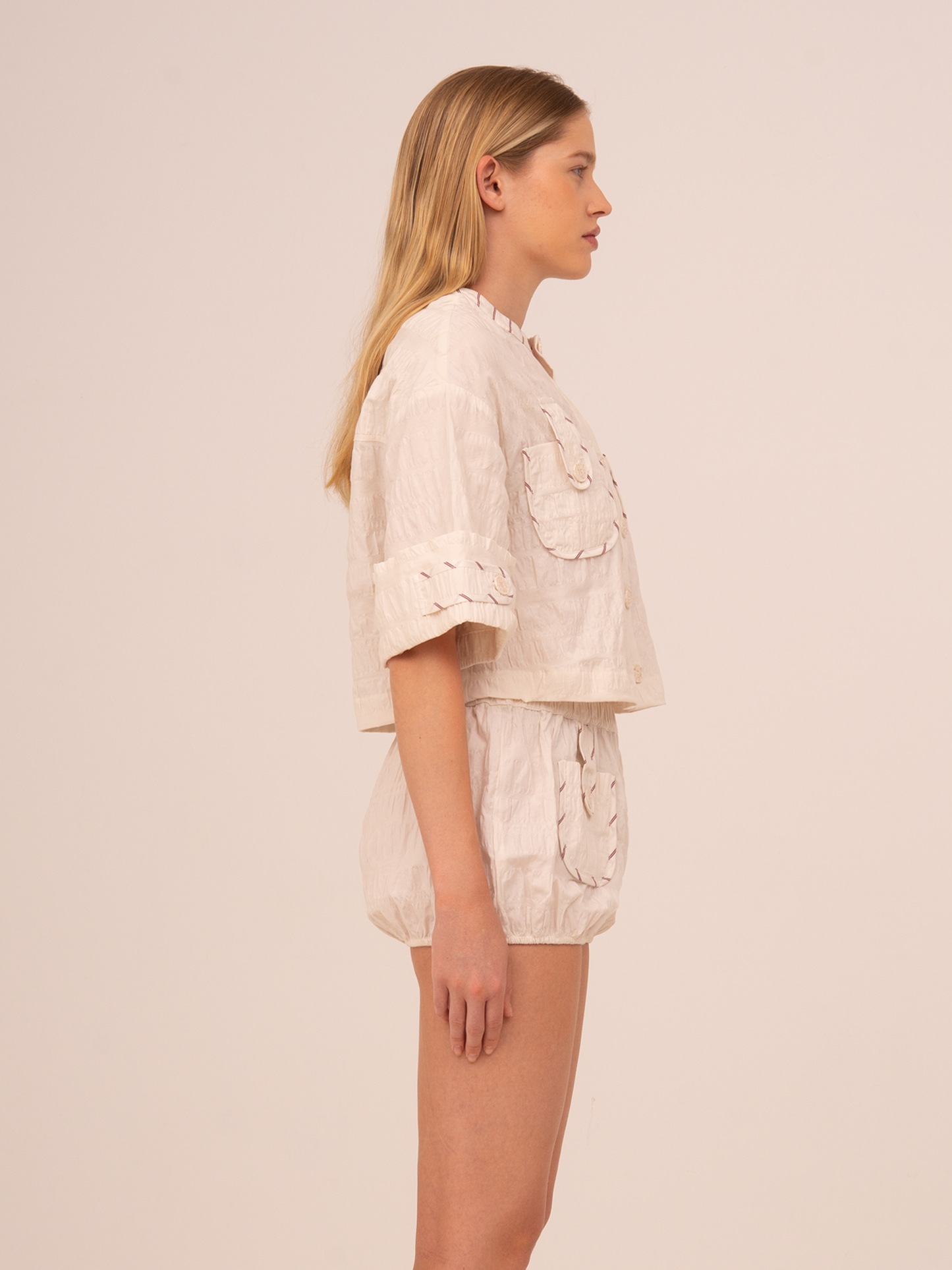 Chemise courte blanche Dune