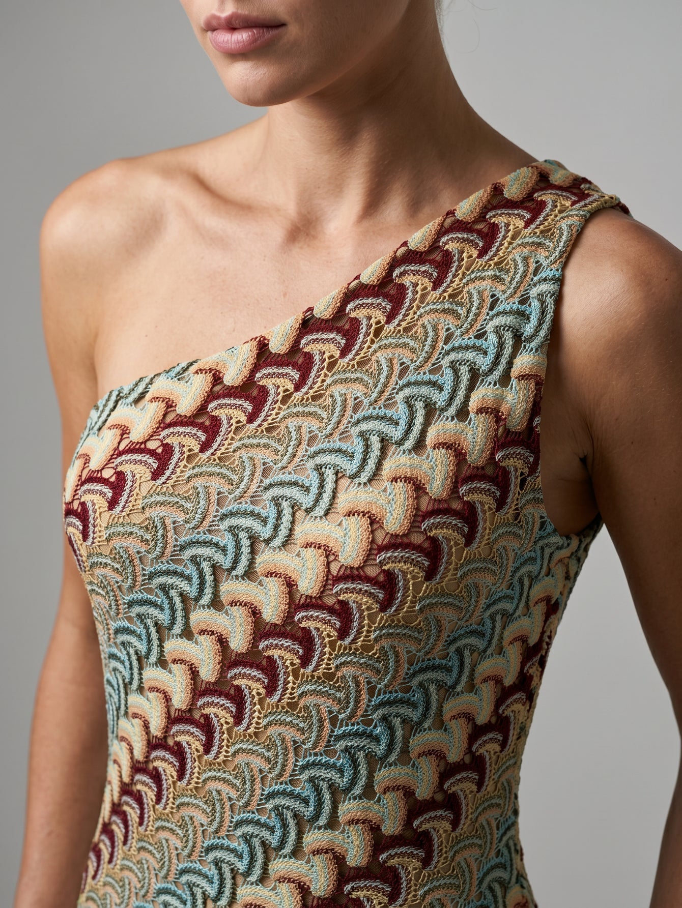 Robe crochet courte asymétrique (5)