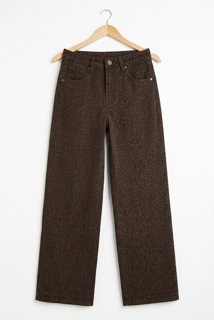 Pantalon léopard Wide leg