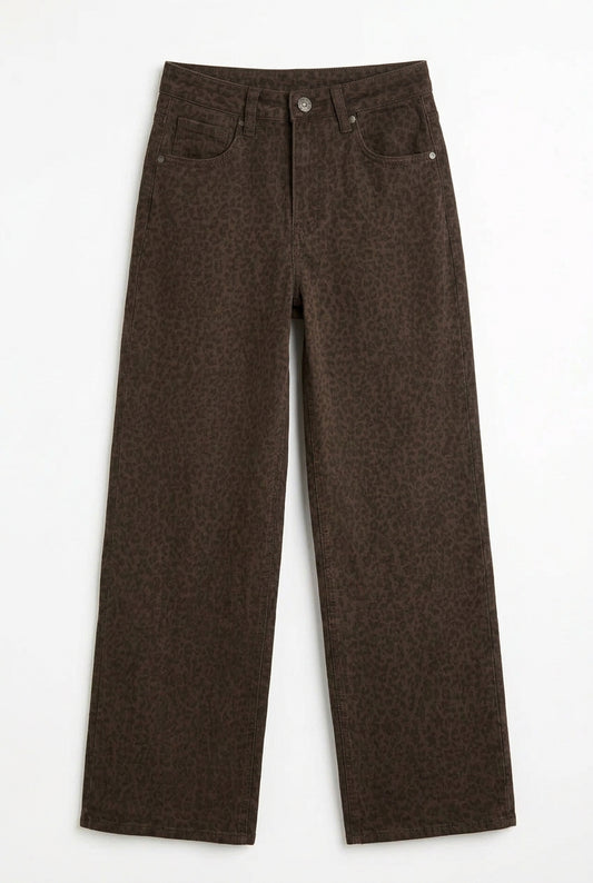 Pantalon léopard Wide leg