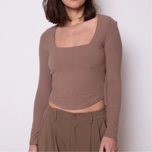 Pull crop marron JCL