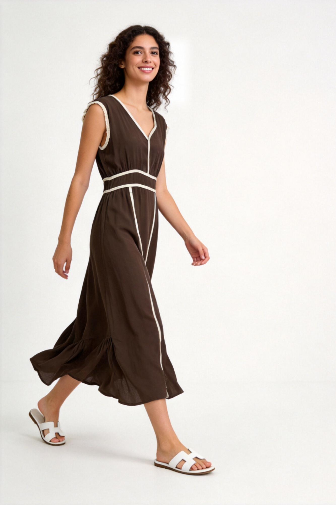 Robe fluide rouge (7)