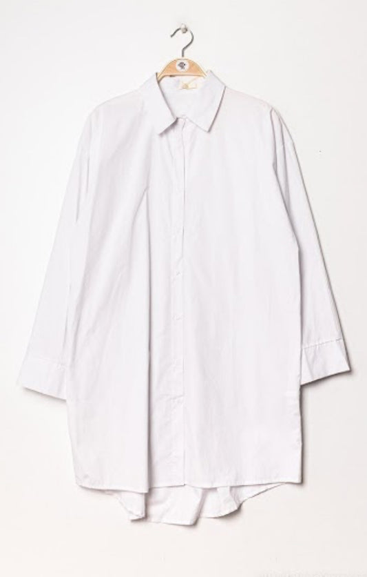 Chemise robe blanche manches longues