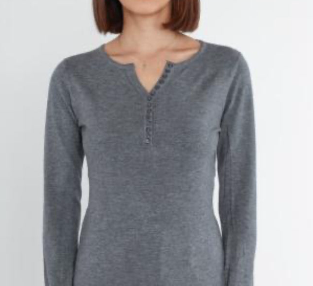Pull cachemire col V boutons