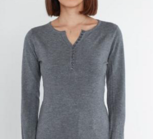 Pull cachemire col V boutons