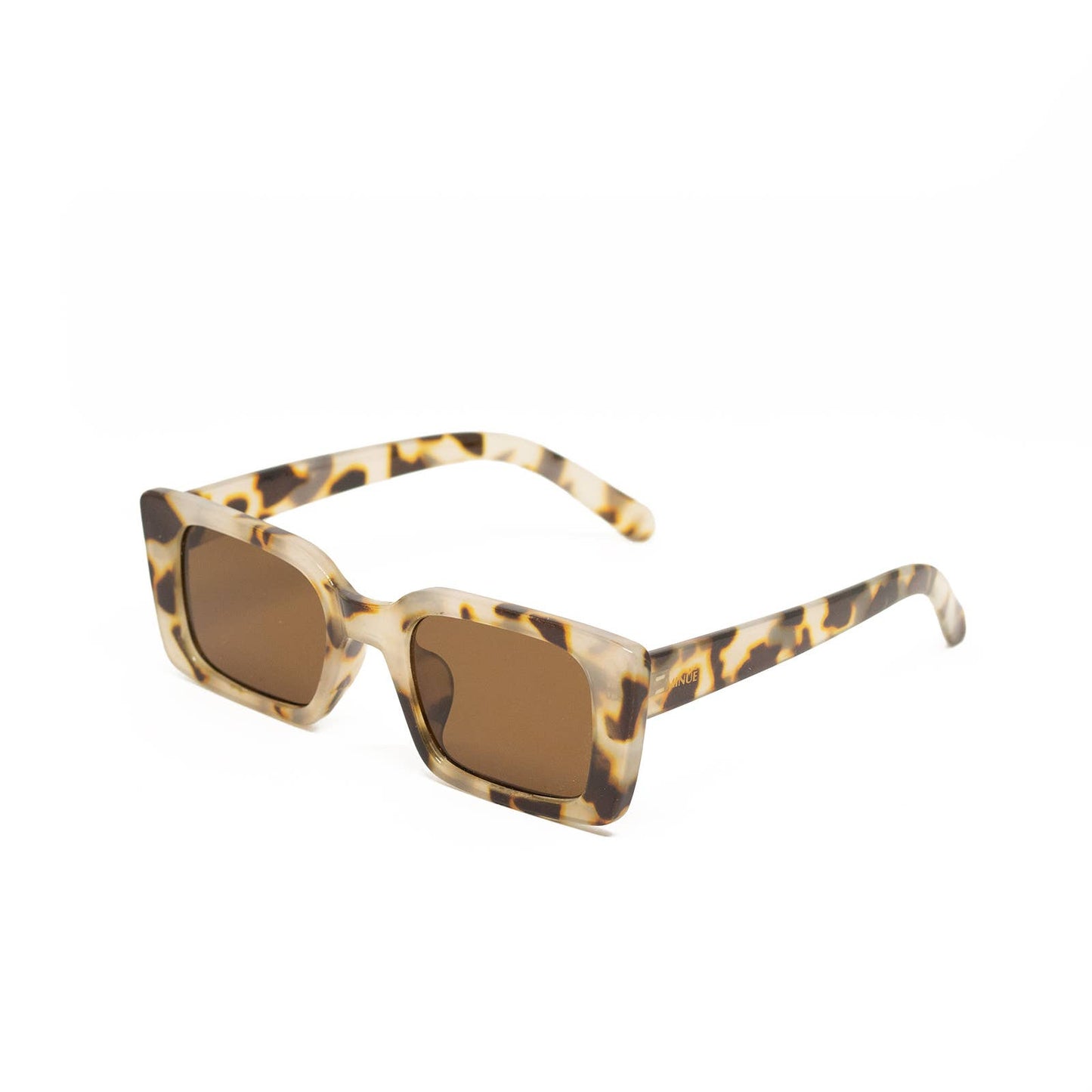 Lunettes de soleil carrées tachetées léopard