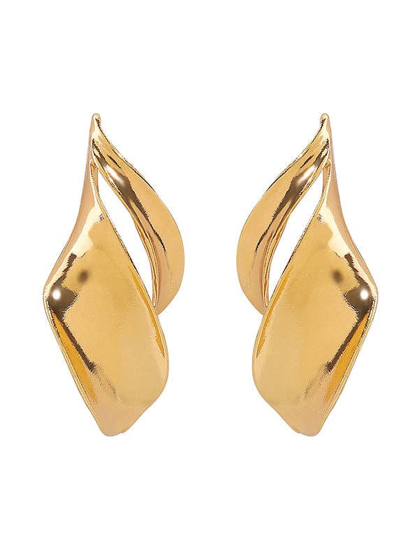 Boucles d'oreilles pendantes géométriques unies - Alliage