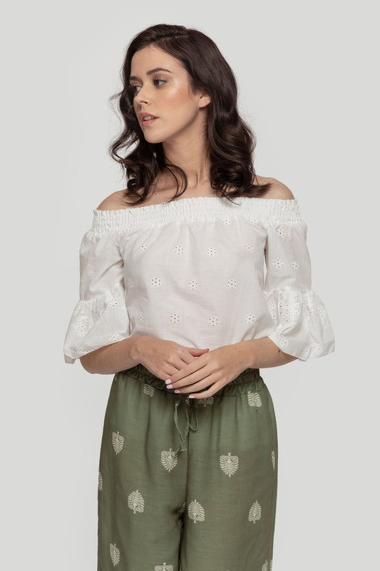 Blouse bardot coton (1)