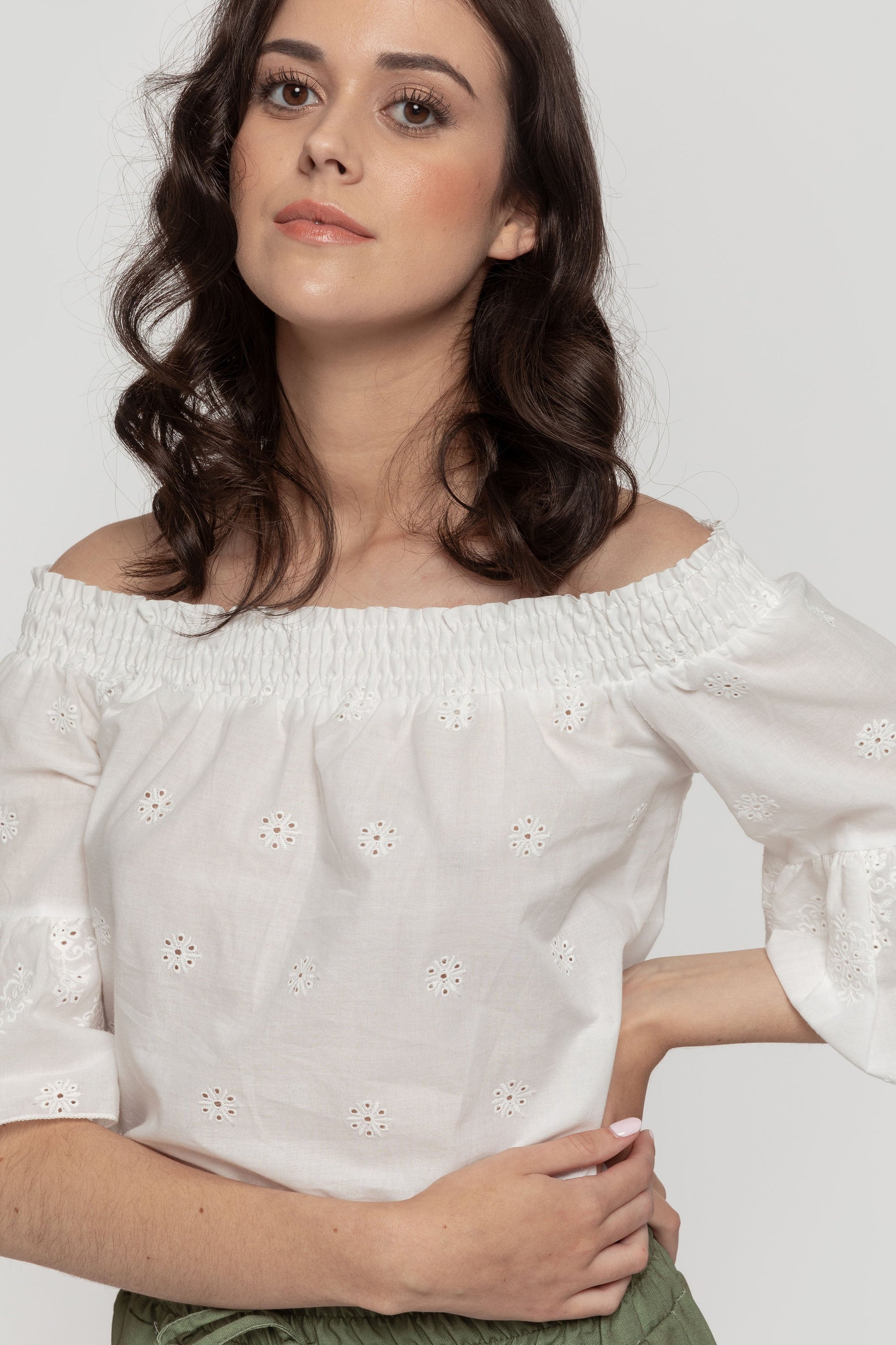 Blouse bardot coton (3)