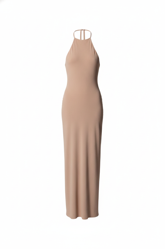Robe longue beige - packshot