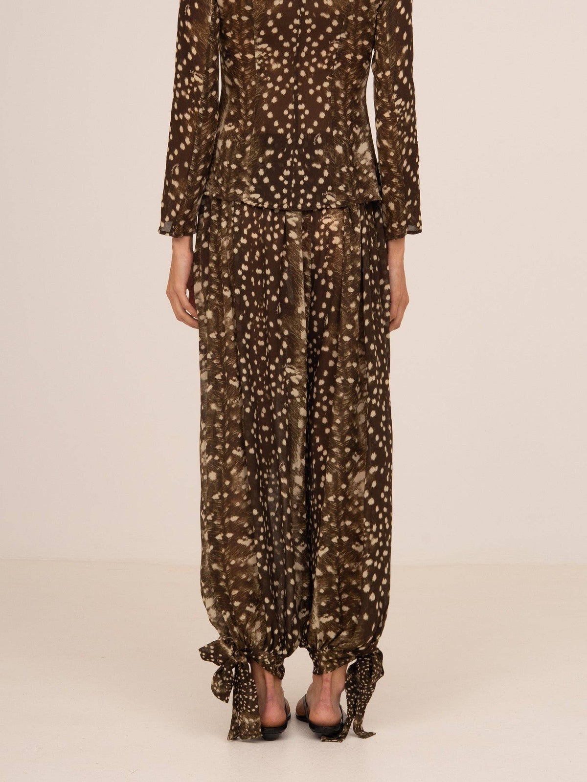 Pantalon ballon imprimé animal Bambi Noir