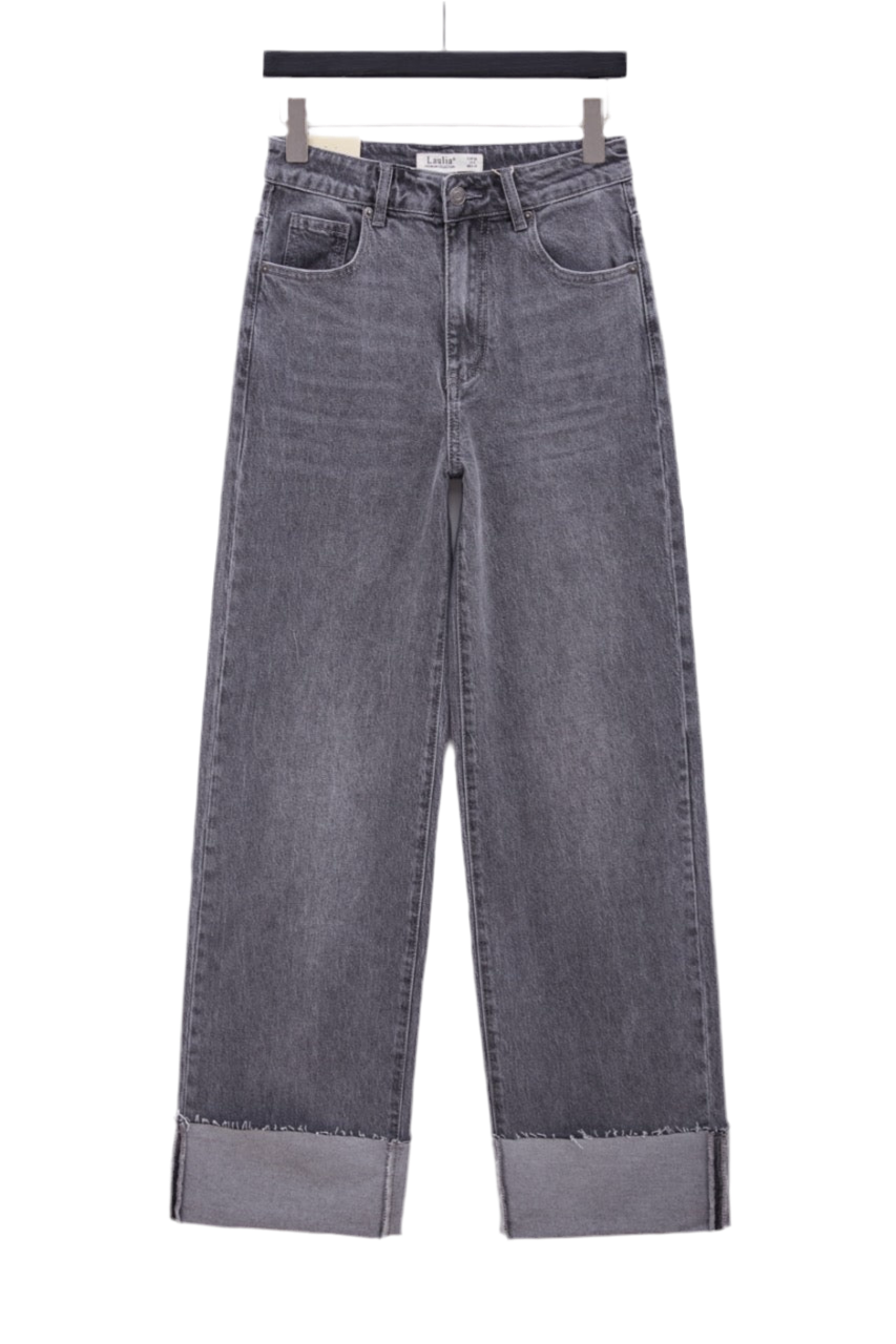 Jean dad fit gris revers