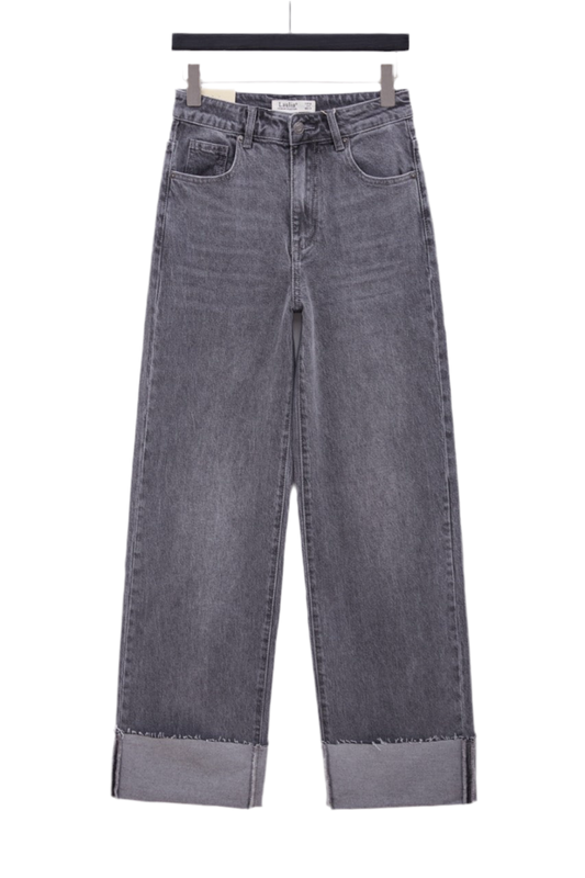Jean dad fit gris revers